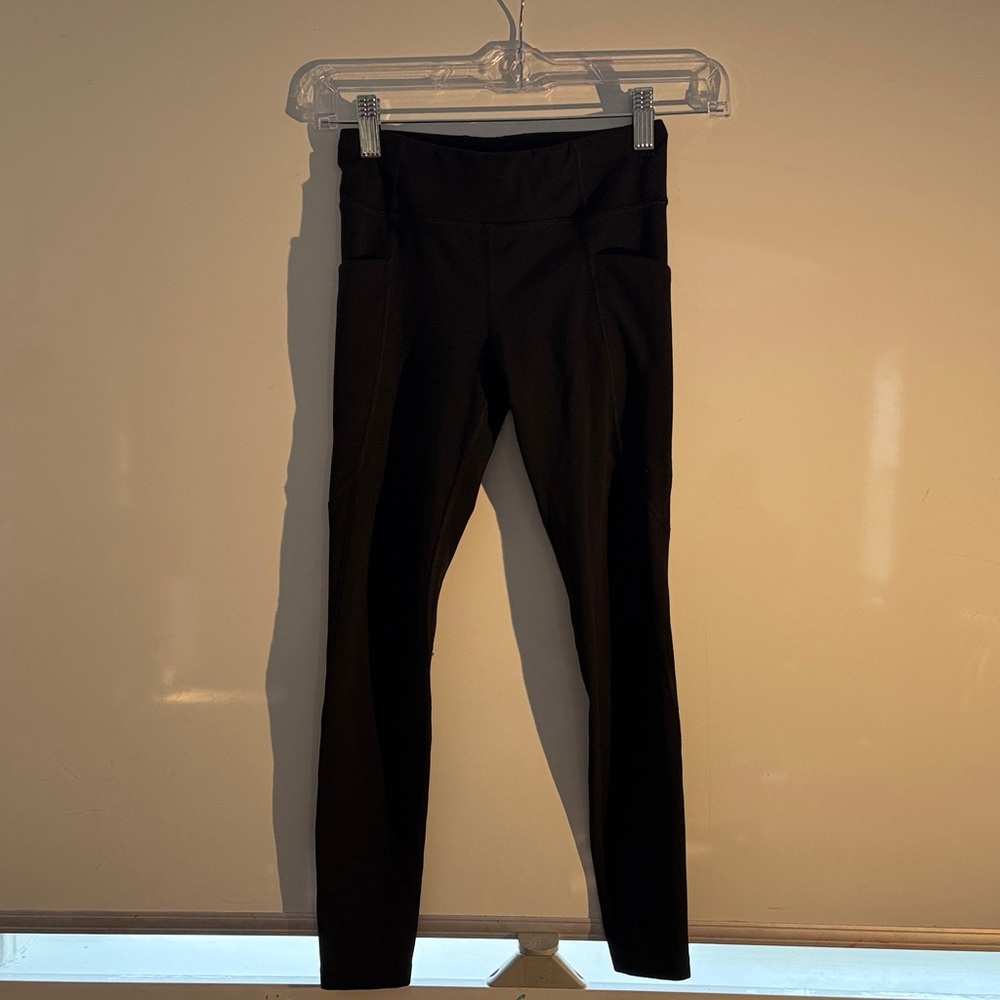 Athleta Girl High Rise Stash Your Treasures Tight Leggings Black Size M/8-10